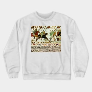 THE BAYEUX TAPESTRY ,BATTLE OF HASTINGS ,NORMAN KNIGHTS HORSEBACK Crewneck Sweatshirt